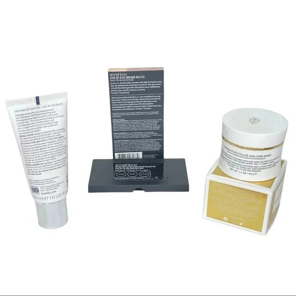 5 Piece Gold Quilted Puffer Tote Womens Skin Care Set - Elemis Smashbox Borghese - Picture 4 of 15